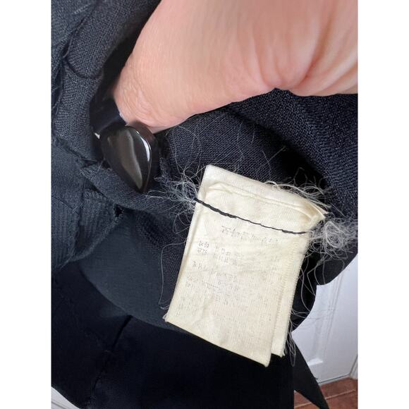 90s Y2K Cocorita Gerolamo Black Preppy Collared Suit Vest Heart Buttons 0 XXS - Picture 6 of 9